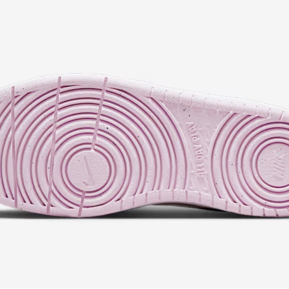 NEW Nike kids court borough low redraft sneakers shoes. Sz 5 Y/6.5 W pink white. - Picture 15 of 16